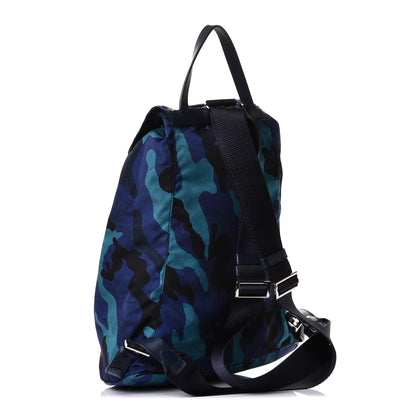 Prada Tessuto Nylon Camouflage Print Backpack Royal 2 of 9