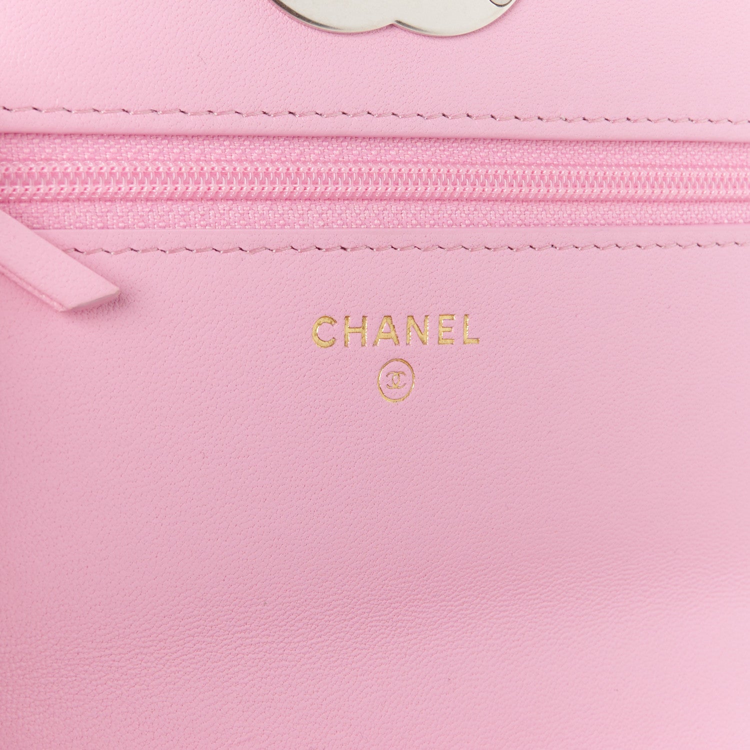 Chanel Lambskin Quilted Chanel 19 Wallet On Chain WOC Pink 5 of 11