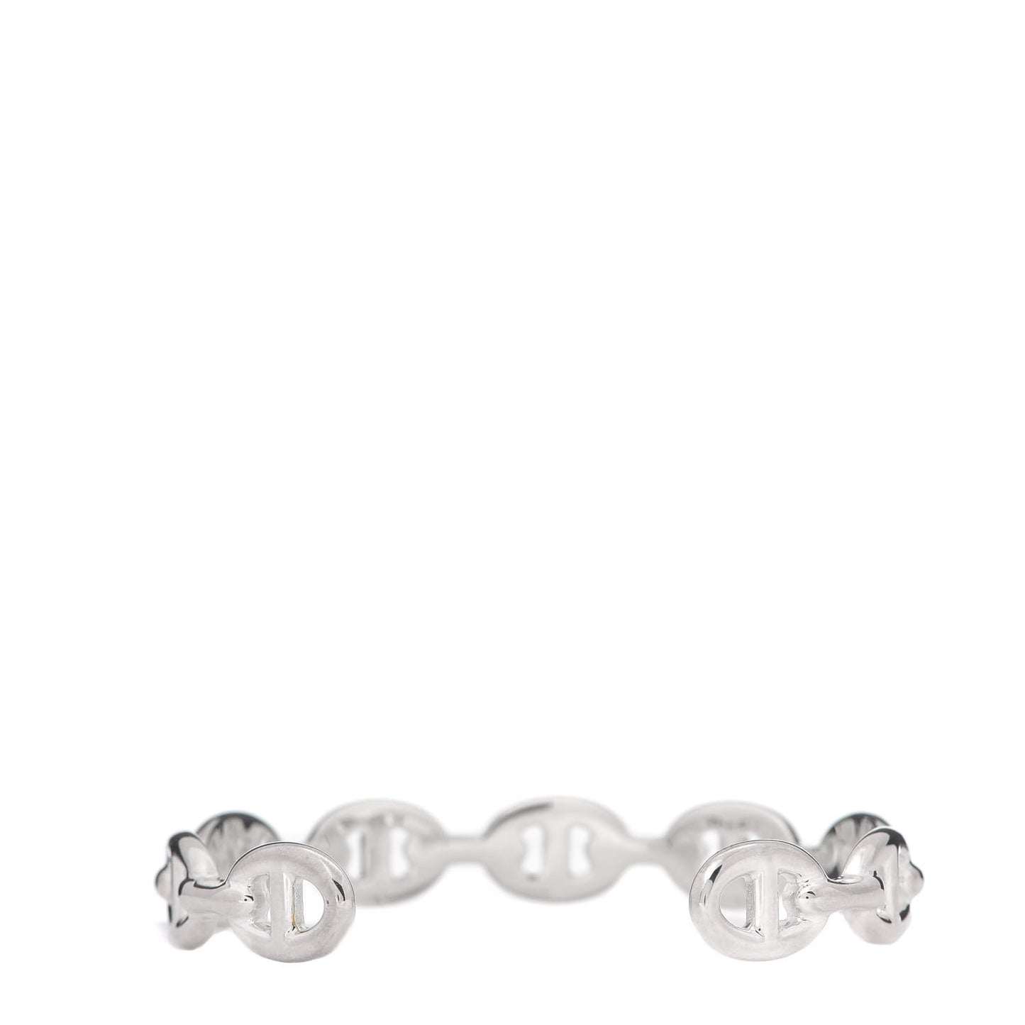 Sterling Silver MM Chaine d'Ancre Enchainee Cuff Bracelet ST