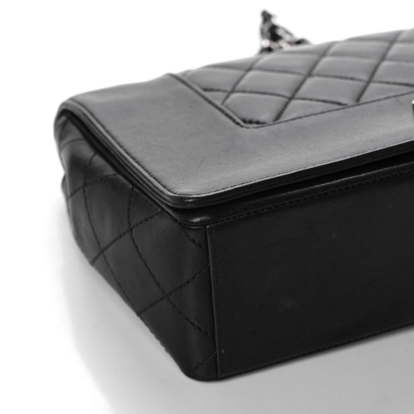 Sheepskin Quilted Vintage Mademoiselle Flap Black