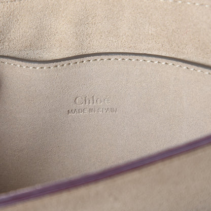 Chloe Suede Calfskin Small Faye Shoulder Bag Plum Purple 6 of 8