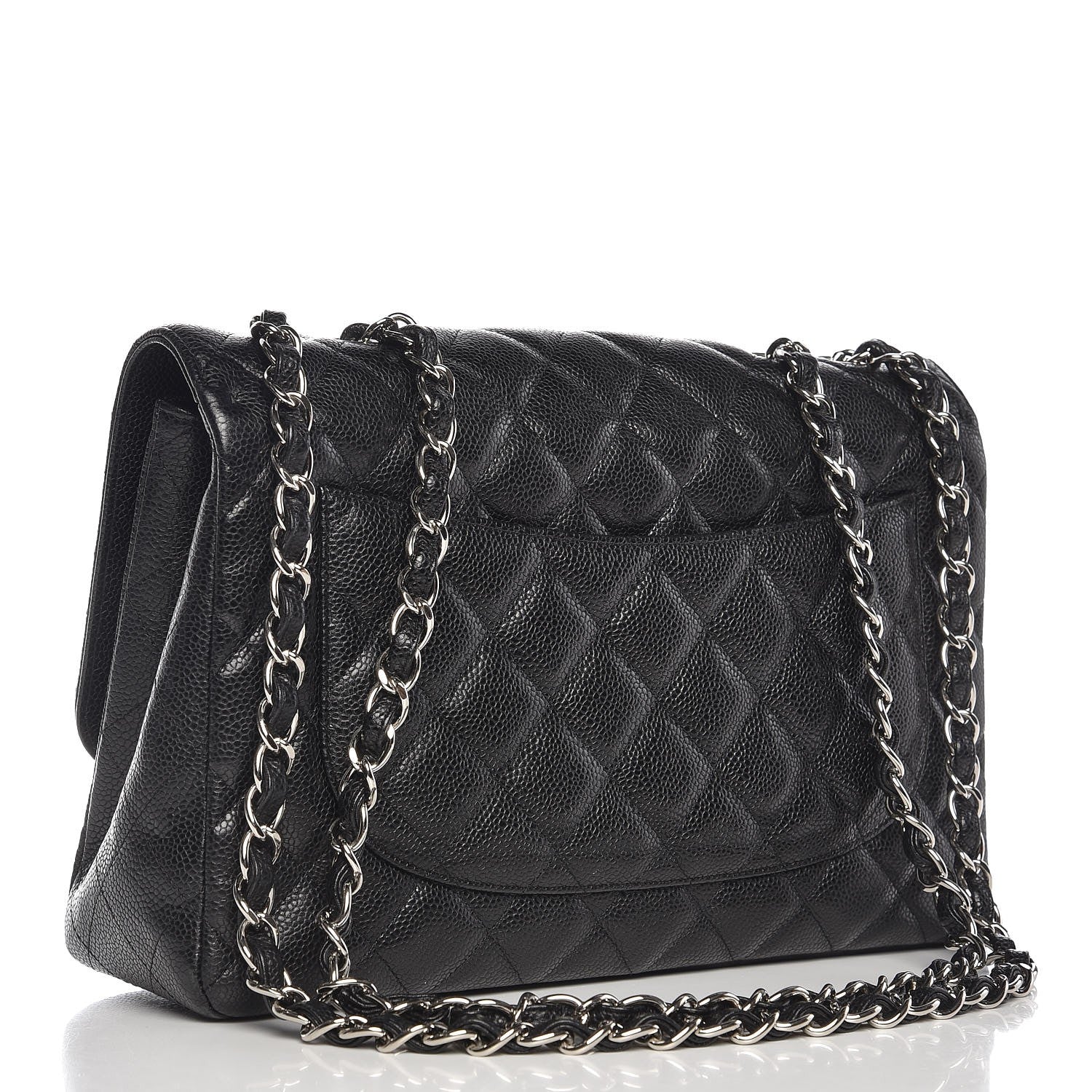 Chanel Caviar Quilted Jumbo Single Flap Black 4 of 15
