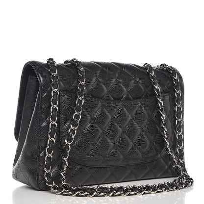 Chanel Caviar Quilted Jumbo Single Flap Black 4 of 15