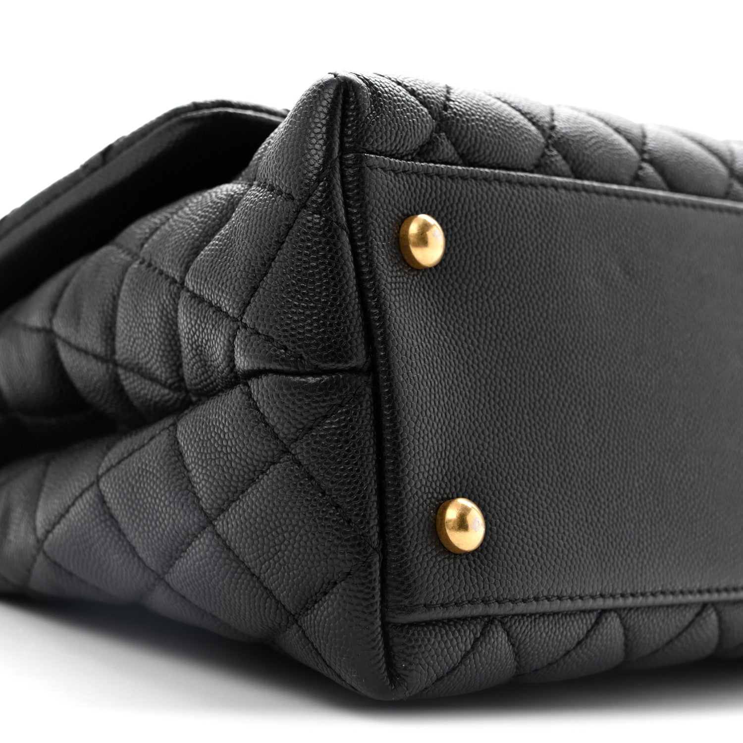 Chanel Caviar Quilted Small Coco Handle Flap Black 9 of 13