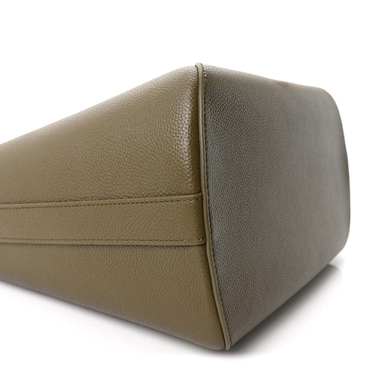 Christian Dior Grained Calfskin Medium Medaillon Bucket Bag Khaki 18 of 20