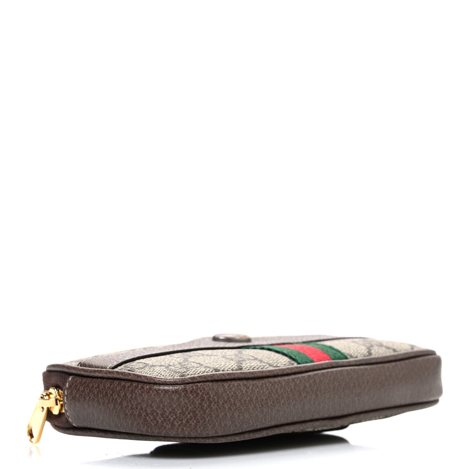 Gucci GG Supreme Monogram Web Ophidia Belted iPhone Case 105 42 Dark Brown 4 of 11