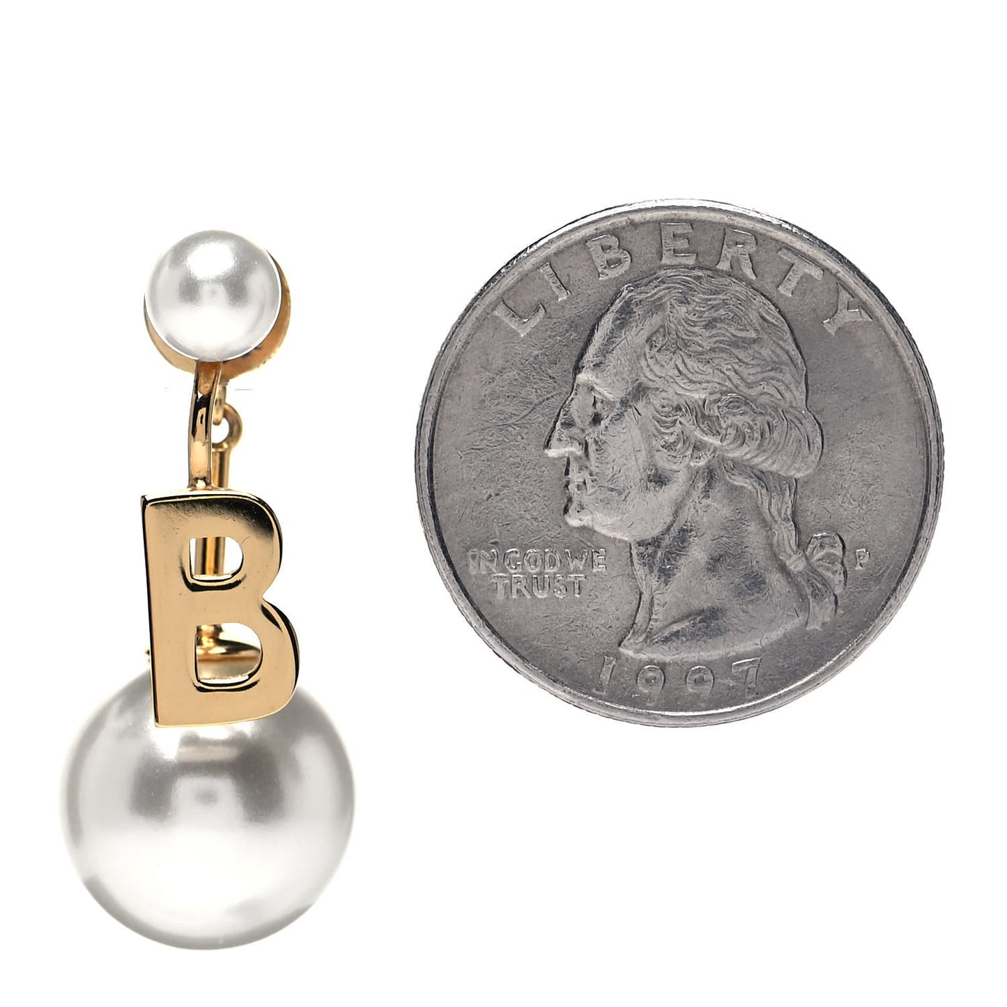 Pearl My ABCDior B Tribale Earring Gold