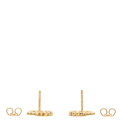 Gucci 18K Yellow Gold Diamond Running G Earrings 3 of 4