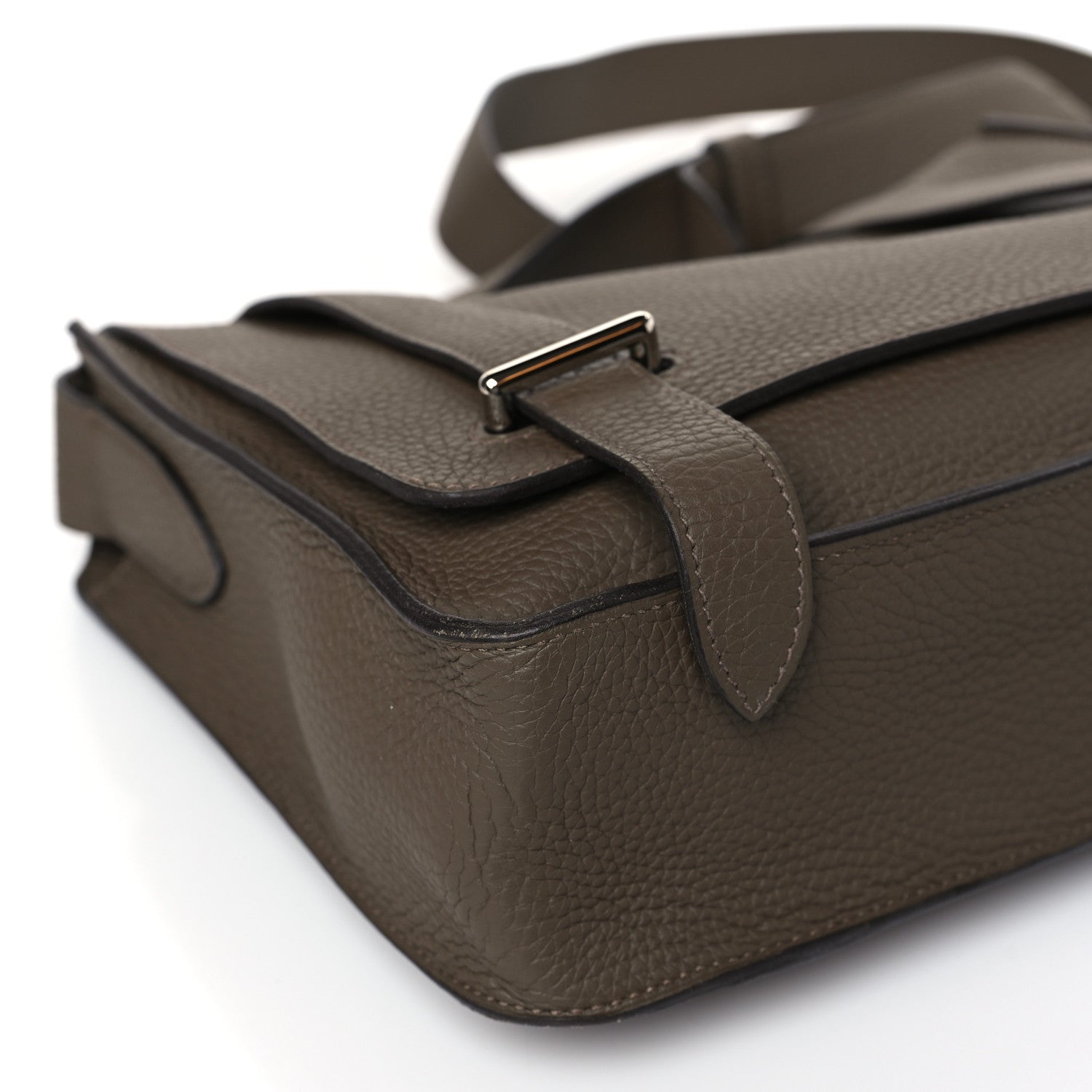 Hermes Taurillon Clemence Steve Messenger 28 Taupe 8 of 9