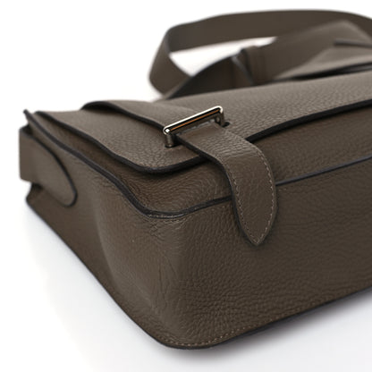 Hermes Taurillon Clemence Steve Messenger 28 Taupe 8 of 9