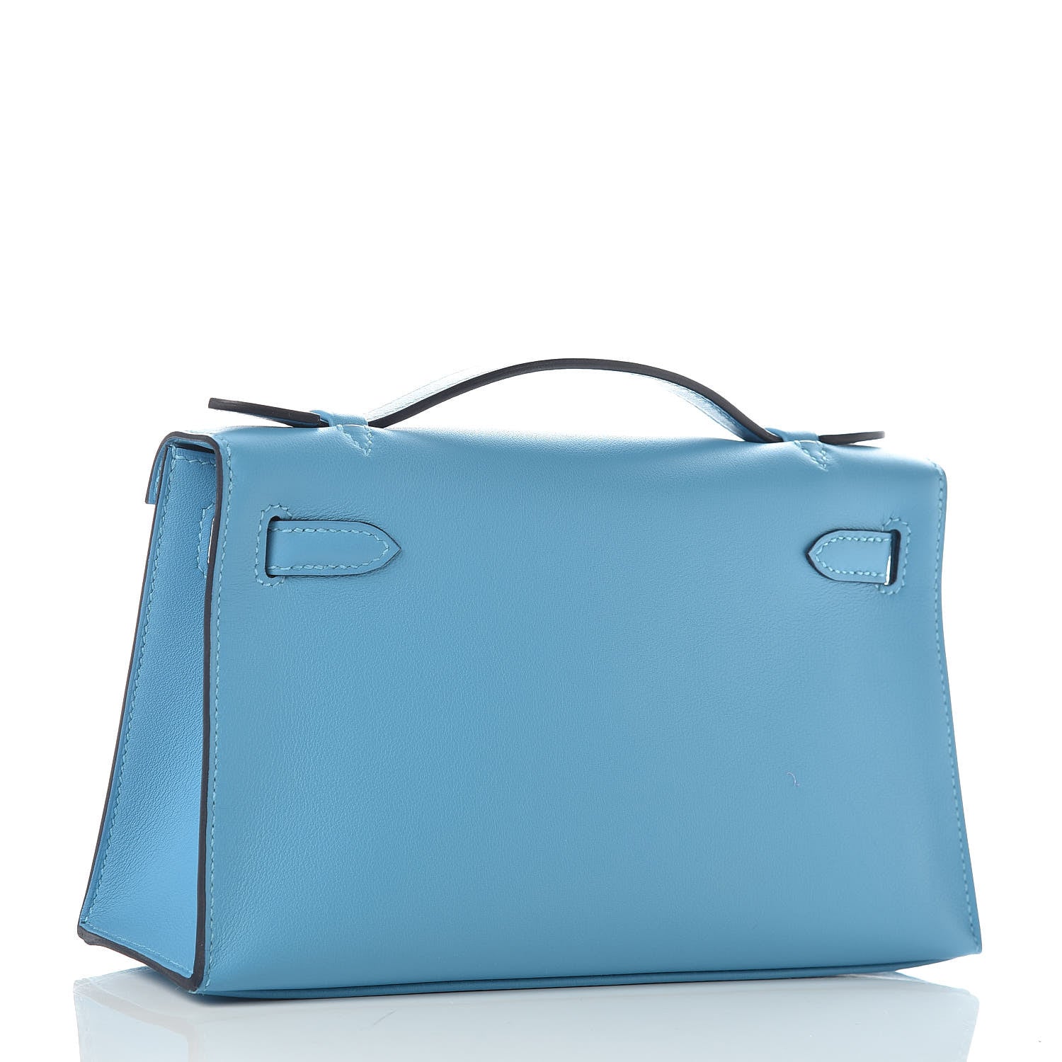 Hermes Swift Kelly Pochette Clutch Bleu Du Nord 3 of 32