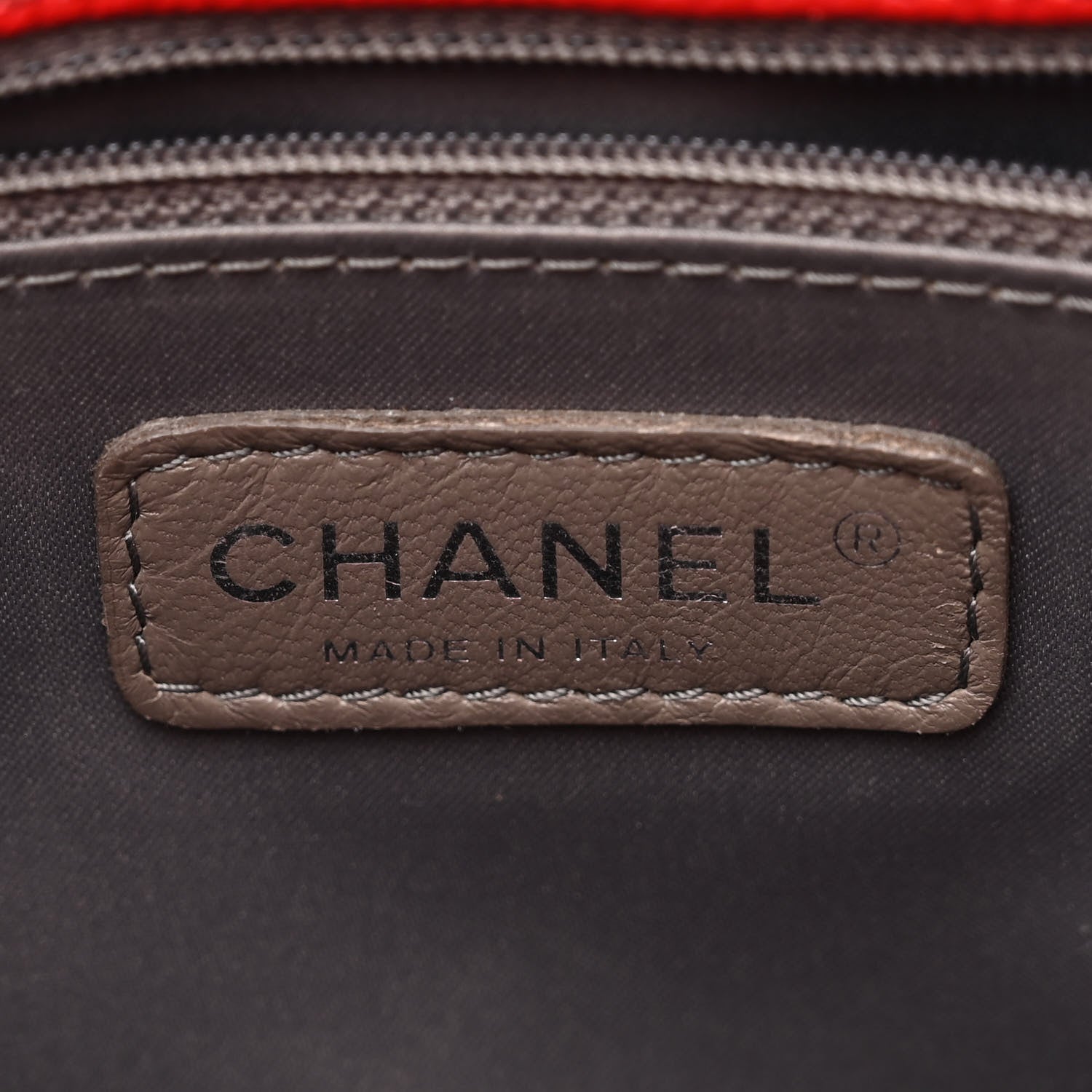 Chanel Caviar Quilted Grand Shopping Tote GST Red 7 of 12