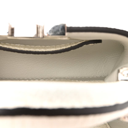 Louis Vuitton Taurillon Lizard Flower Chain Capucines Nano Ivory Sparkle 7 of 13