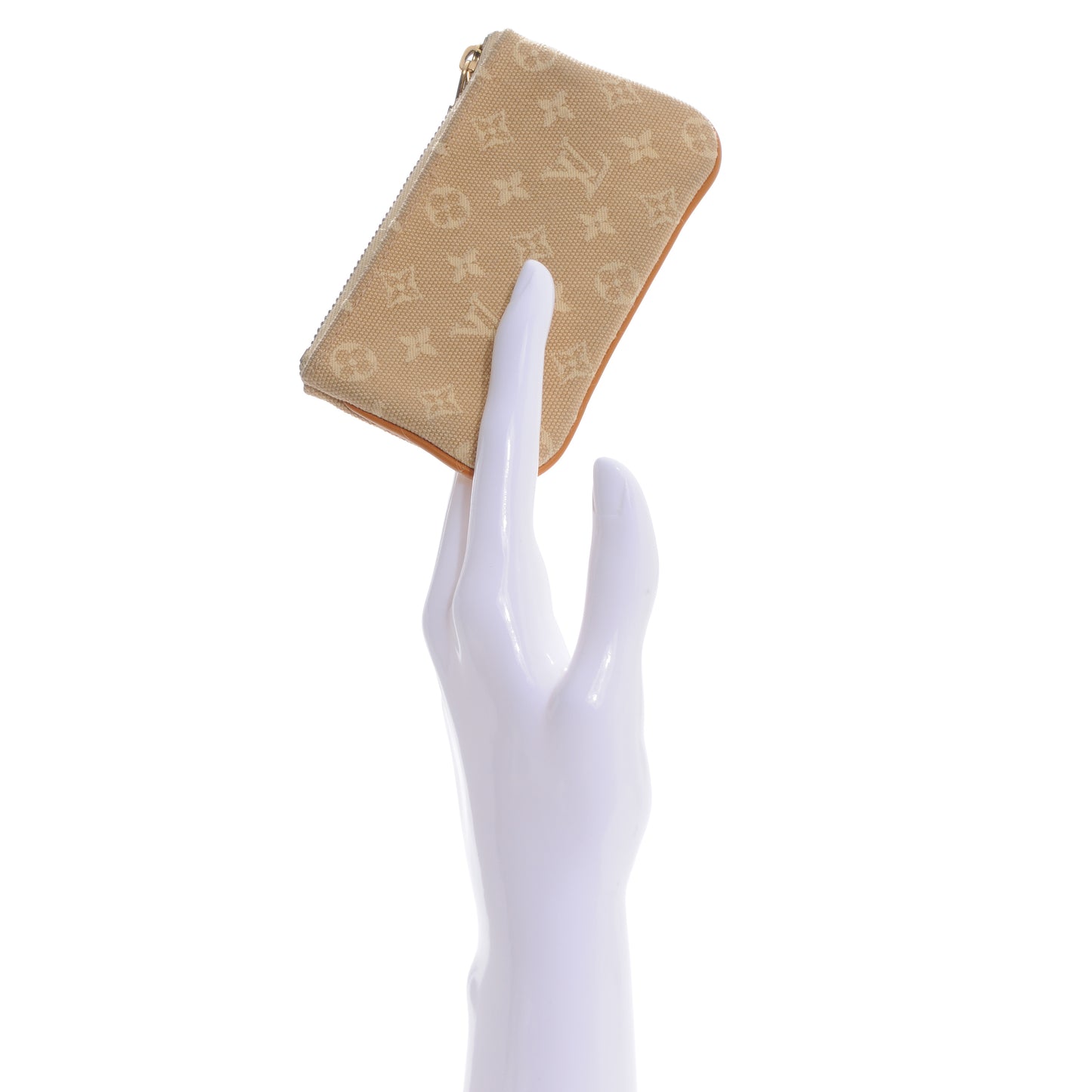 Mini Monogram Key Holder Beige