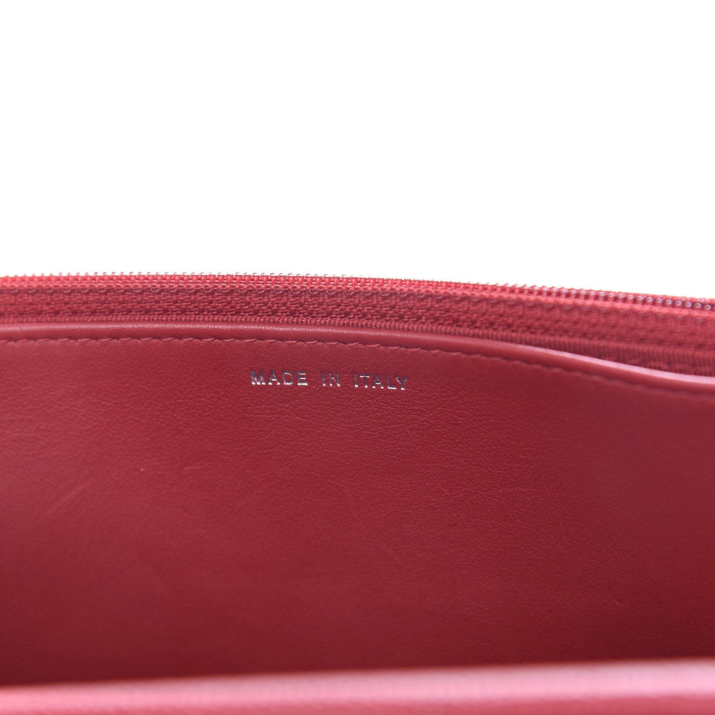 Caviar Quilted Wallet on Chain WOC Red