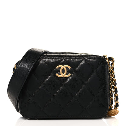 Chanel Caviar Quilted Twist Your Buttons Clutch With Chain Black 1 of 9
