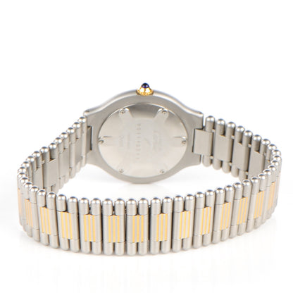 Cartier Stainless Steel 18K Yellow Gold 31mm Must De 21 Bullet Link Quartz Watch 4 of 9