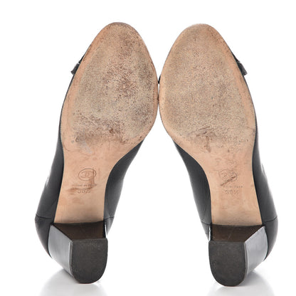 Chanel Lambskin Patent CC Elastic Pumps 36.5 Black 7 of 12