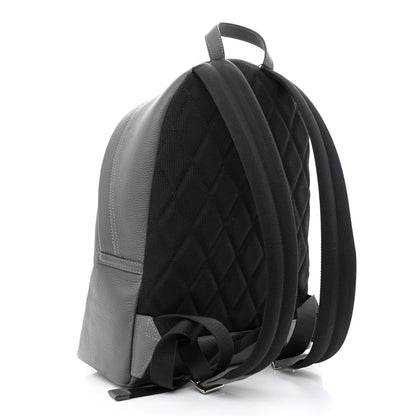 Burberry Calfskin Logo Embossed Backpack Charcoal Grey 3 of 12