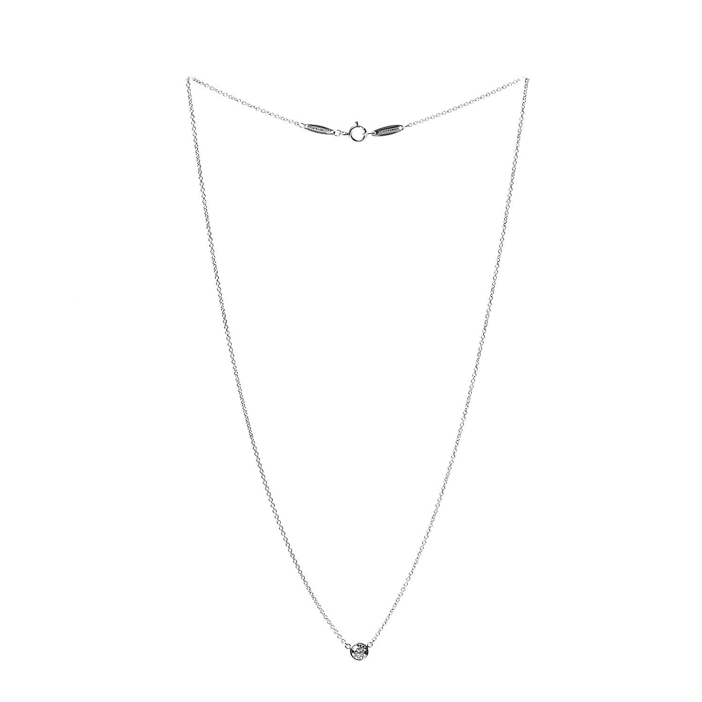 Platinum Diamond .22ct Elsa Peretti Diamonds By The Yard Pendant Necklace