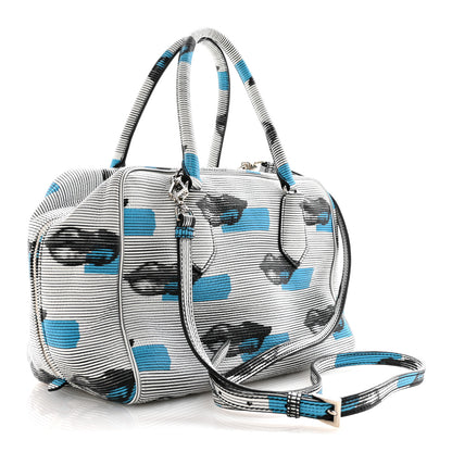 Prada Vitello Daino Lips Inside Bag Bianco 3 of 16