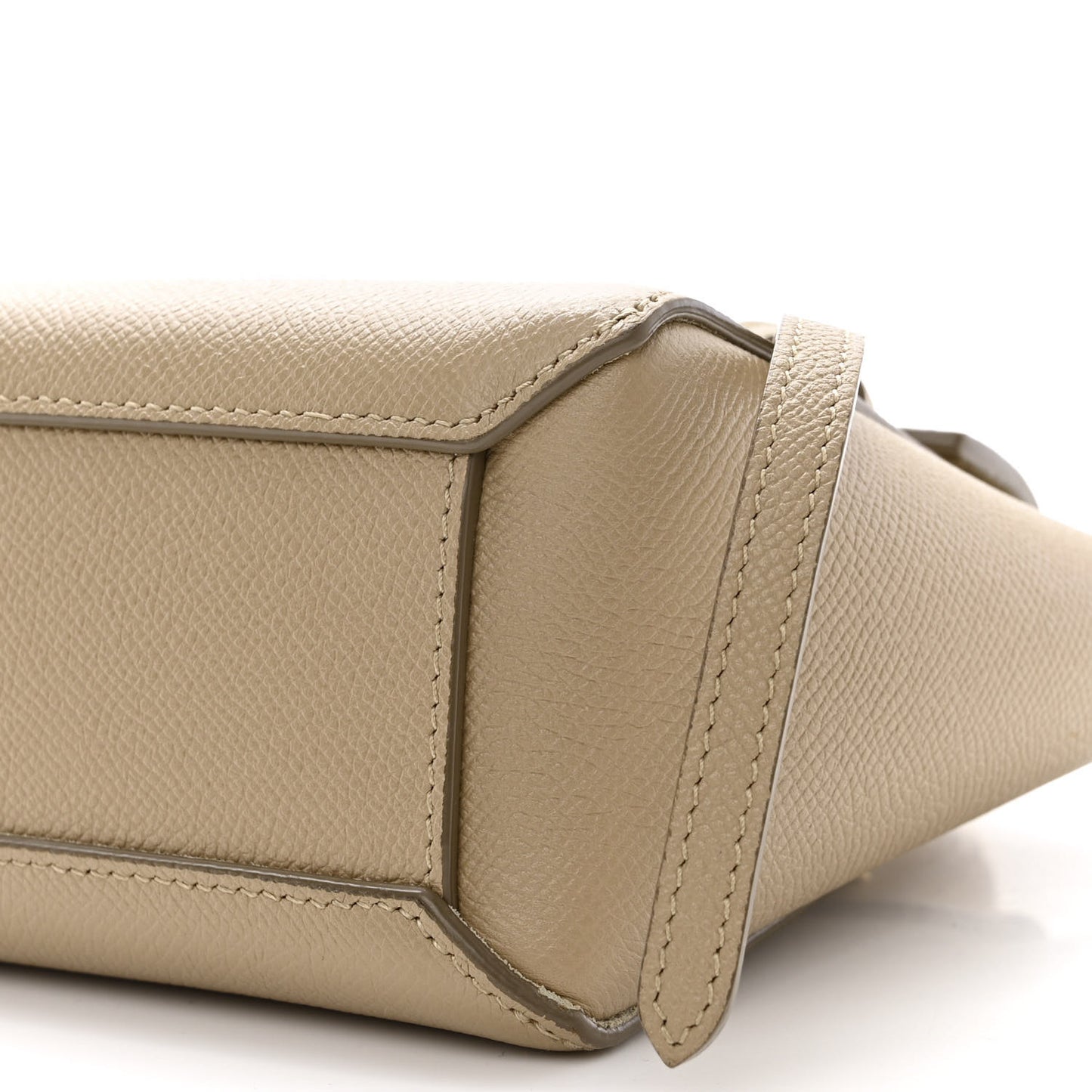 Grained Calfskin Pico Belt Bag Light Taupe