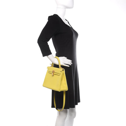 Hermes Swift Kelly Retourne 25 Lime 3 of 12