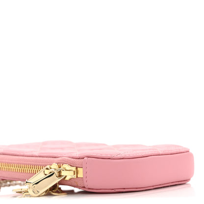 Christian Dior Lambskin Cannage Lady Dior Phone Holder Deep Nude 9 of 11