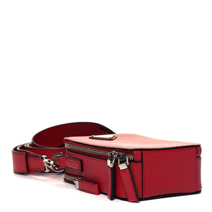 Prada Saffiano Travel Brique Crossbody Messenger Bag Fuoco 4 of 9