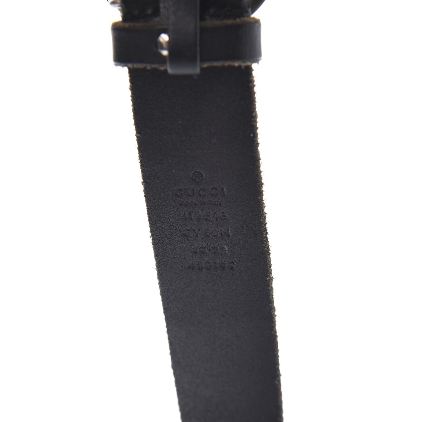 Cuoio Toscano Nickel Double G 30mm Belt 80 32 Black