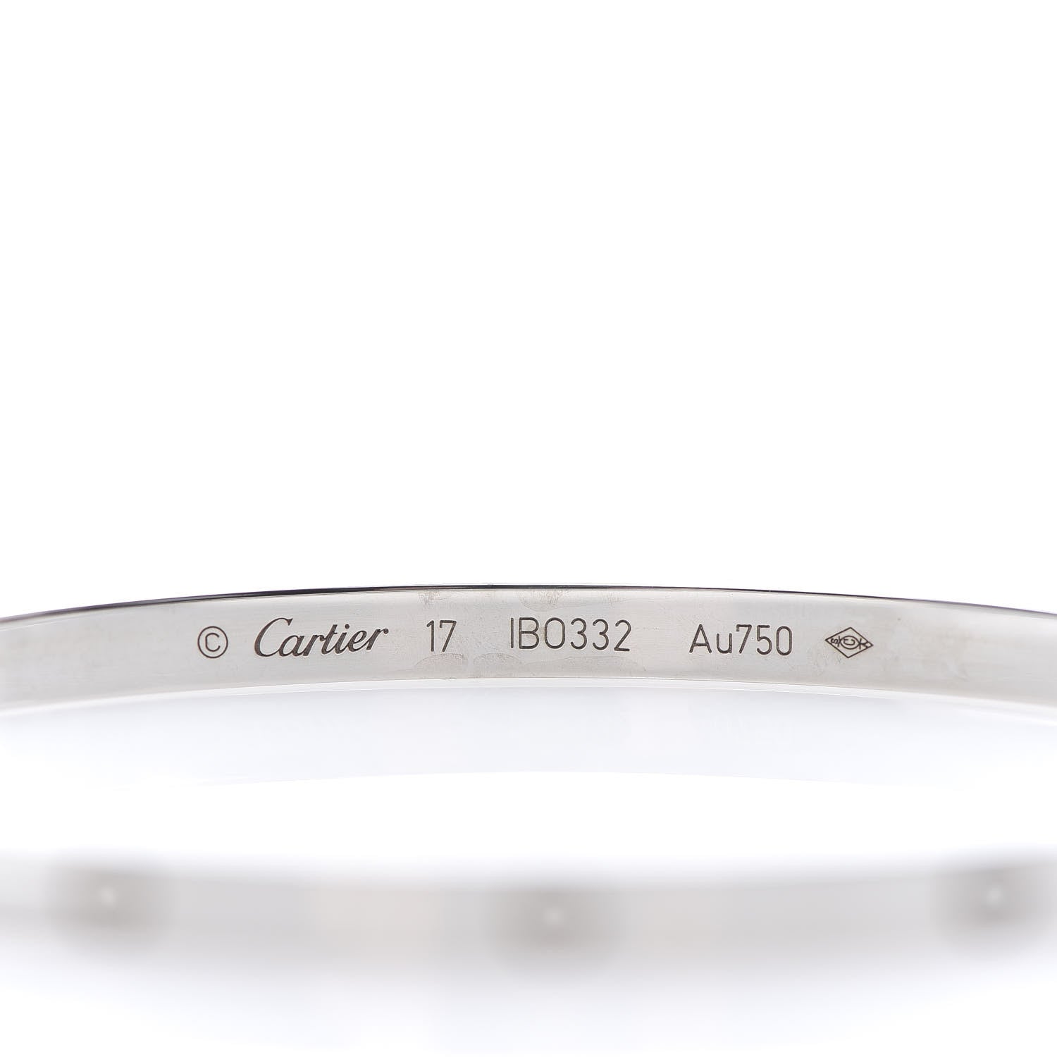 Cartier 18K White Gold Small LOVE Bracelet 17 4 of 6