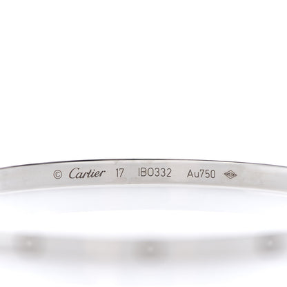 Cartier 18K White Gold Small LOVE Bracelet 17 4 of 6