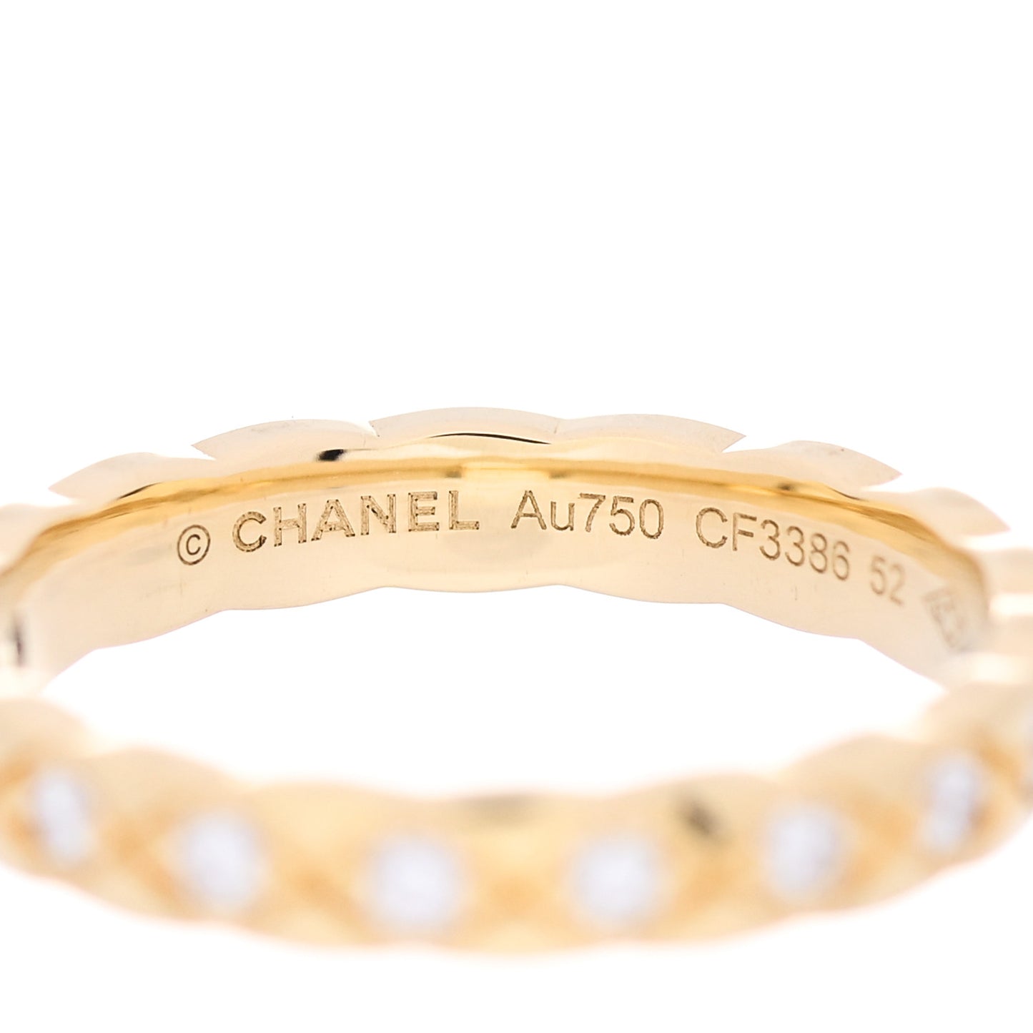 18K Yellow Gold Diamond Mini Coco Crush Ring 52 6