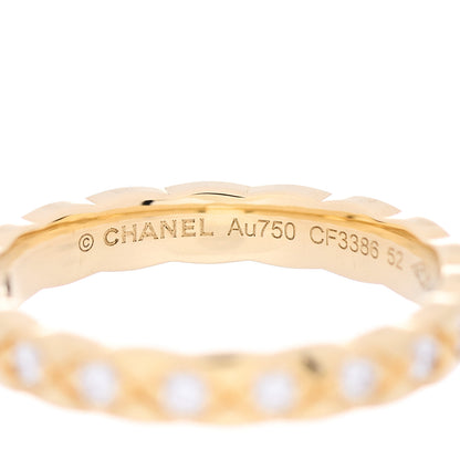 Chanel 18K Yellow Gold Diamond Mini Coco Crush Ring 52 6 4 of 6