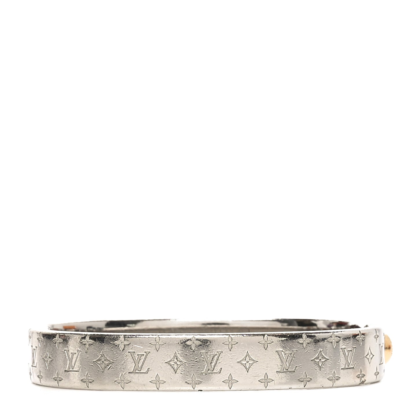 Brass Palladium Plated Nanogram Cuff S Silver