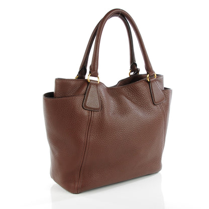 Prada Vitello Daino Double Pocket Shoulder Bag Bruciato 3 of 9