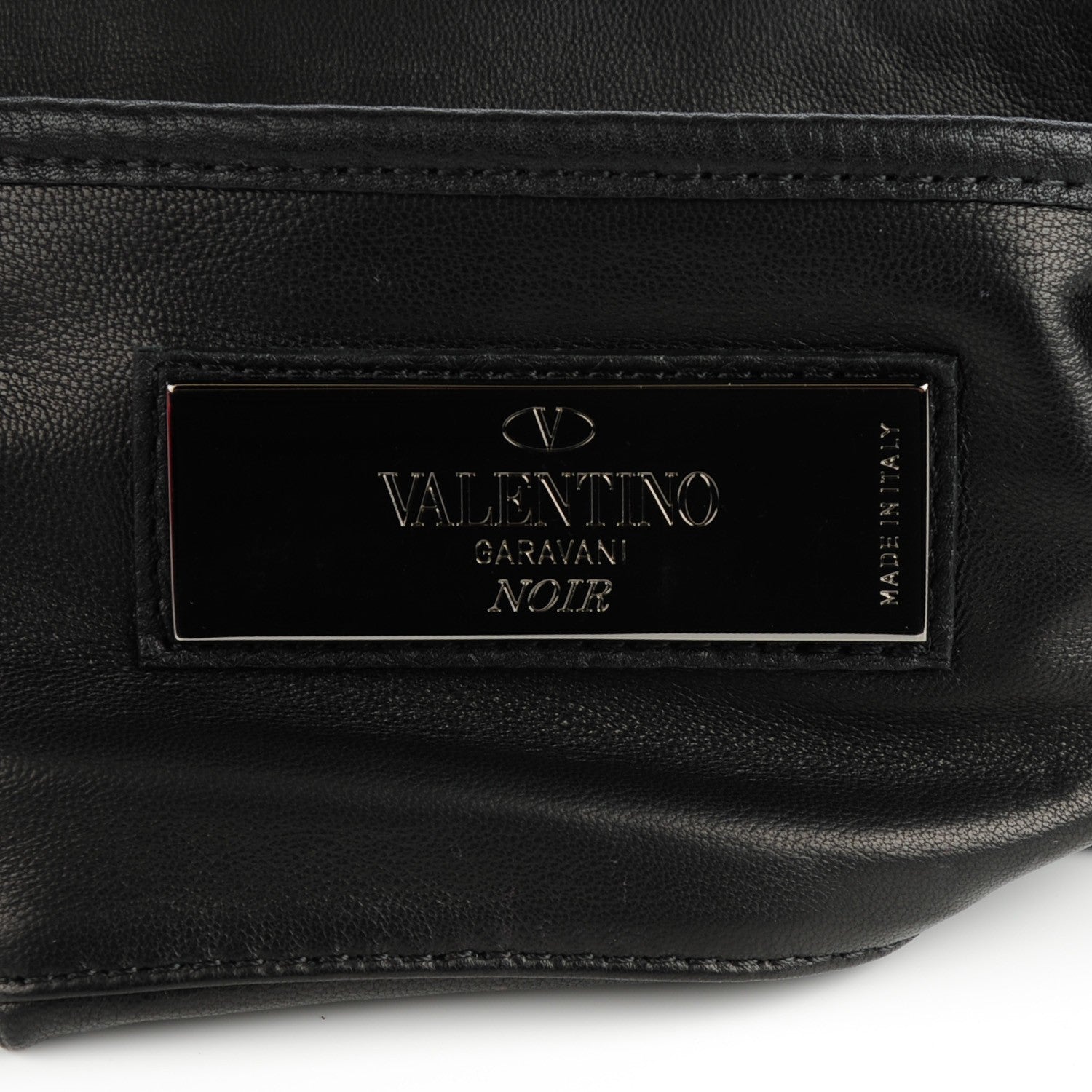 Valentino Garavani Pebbled Calfskin Crystal Encrusted Studs Va Va Voom Shoulder Bag Black 6 of 8