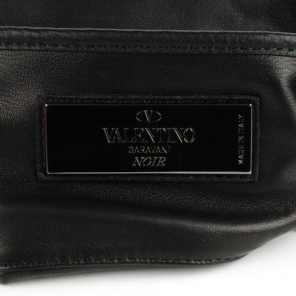 Valentino Garavani Pebbled Calfskin Crystal Encrusted Studs Va Va Voom Shoulder Bag Black 6 of 8