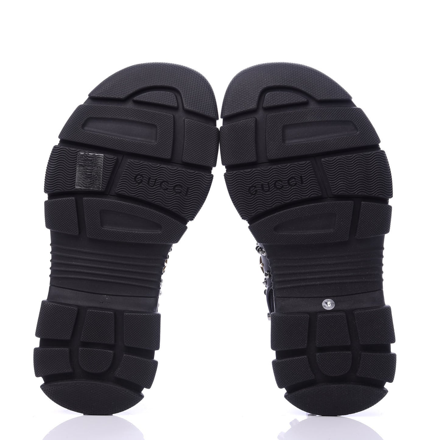 Nappa Mesh Studded Mens Aguru Sandals 6 Black