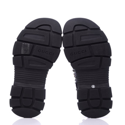 Gucci Nappa Mesh Studded Mens Aguru Sandals 6 Black 5 of 10
