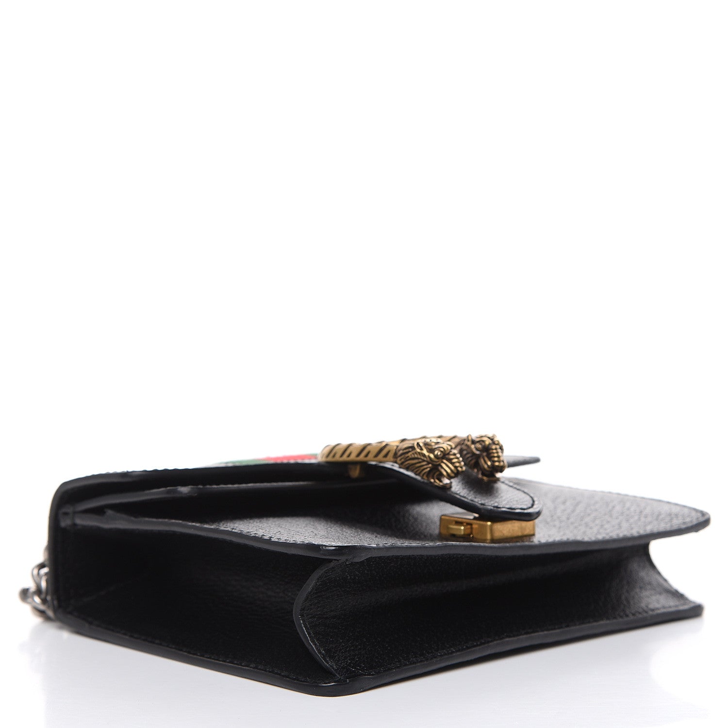 Gucci Calfskin Web Mini Dionysus Shoulder Bag Black 4 of 11