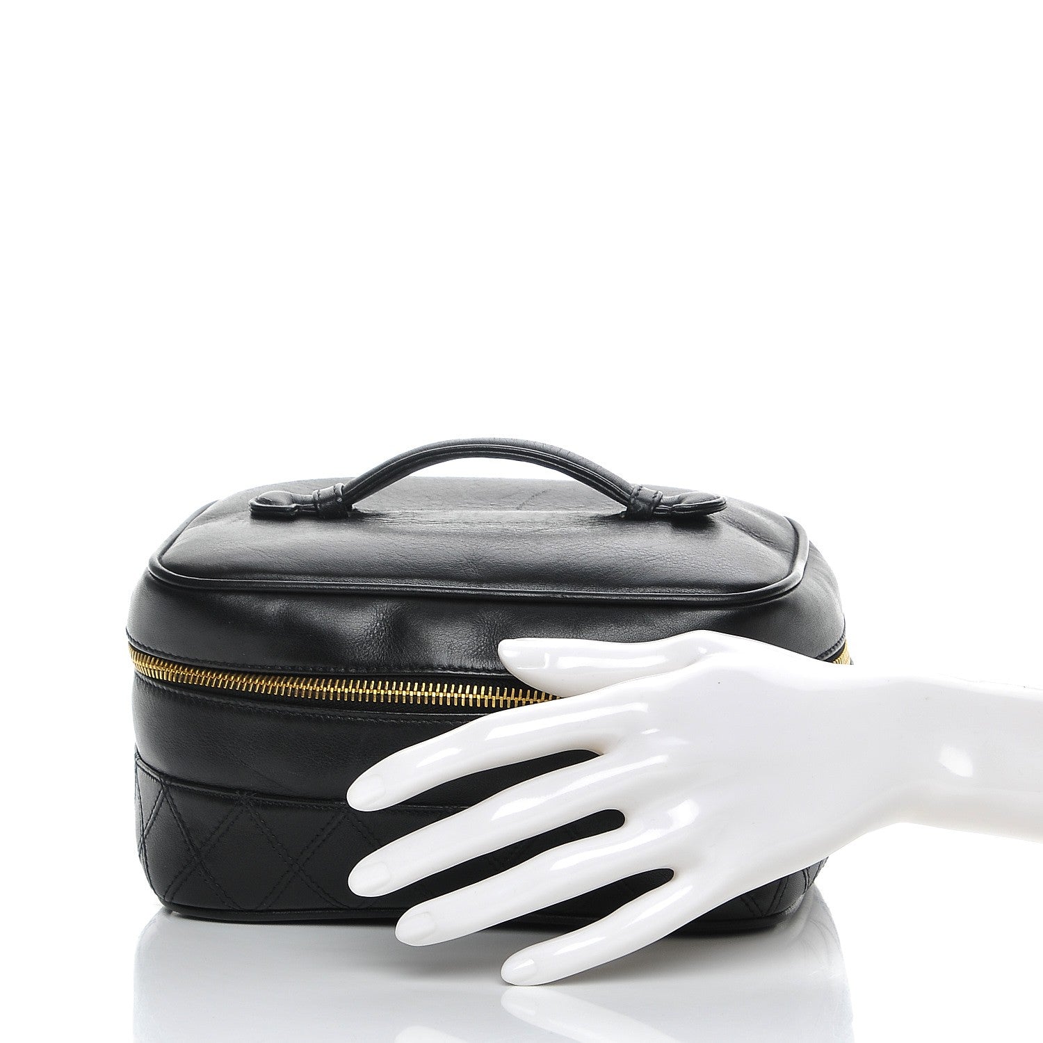 Chanel Lambskin Vanity Cosmetic Case Black 2 of 9