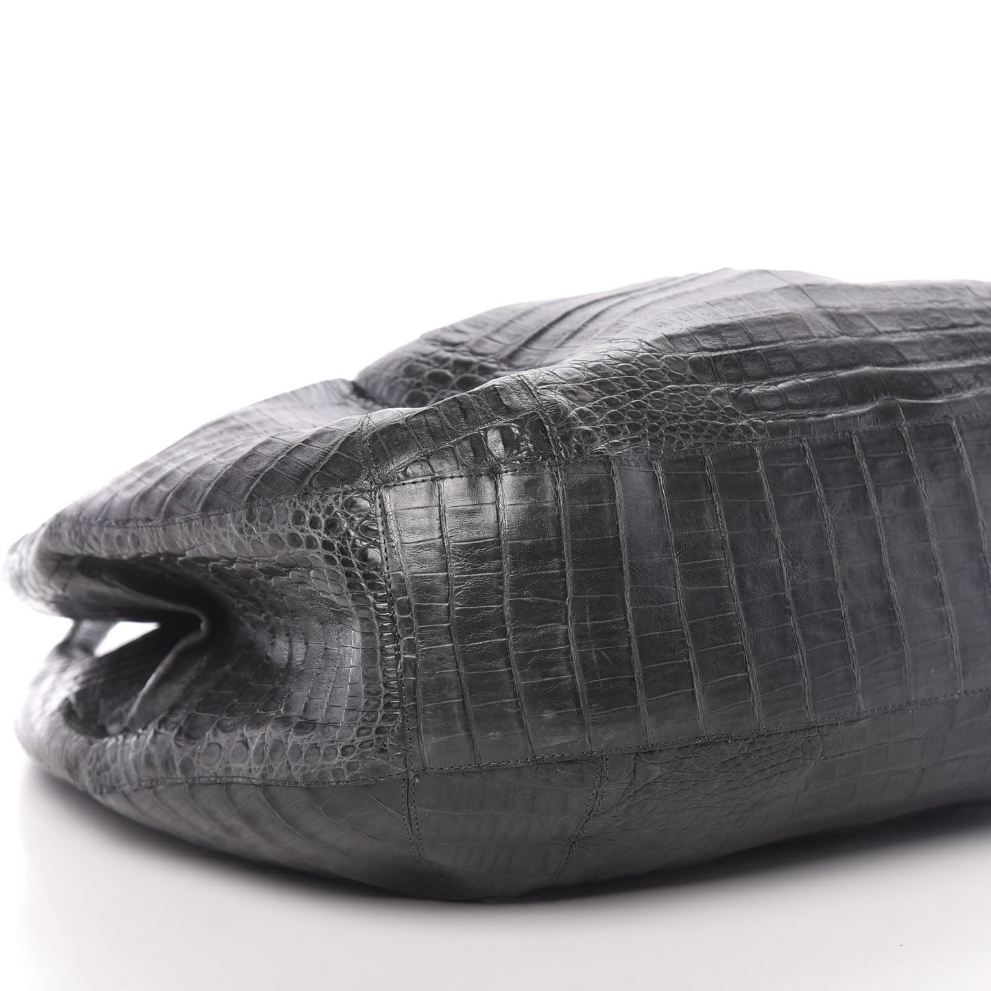 Crocodile Hobo Grey