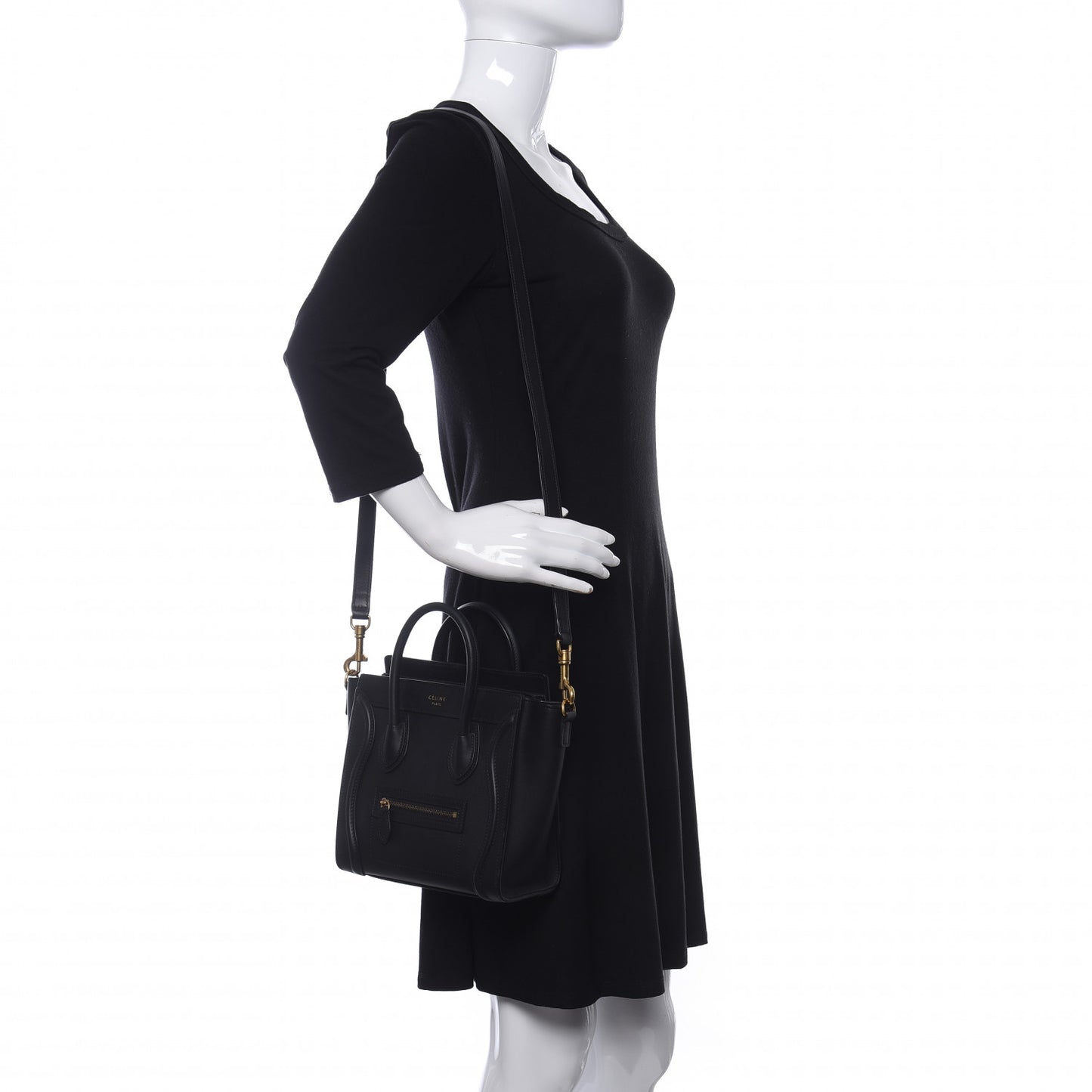 Smooth Calfskin Nano Luggage Black