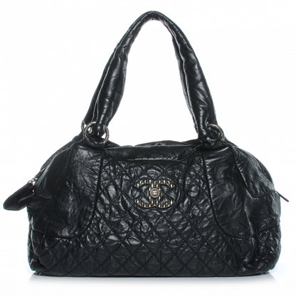 Chanel Aged Calfskin Coco Rider Bowling Bag Black 1 of 7