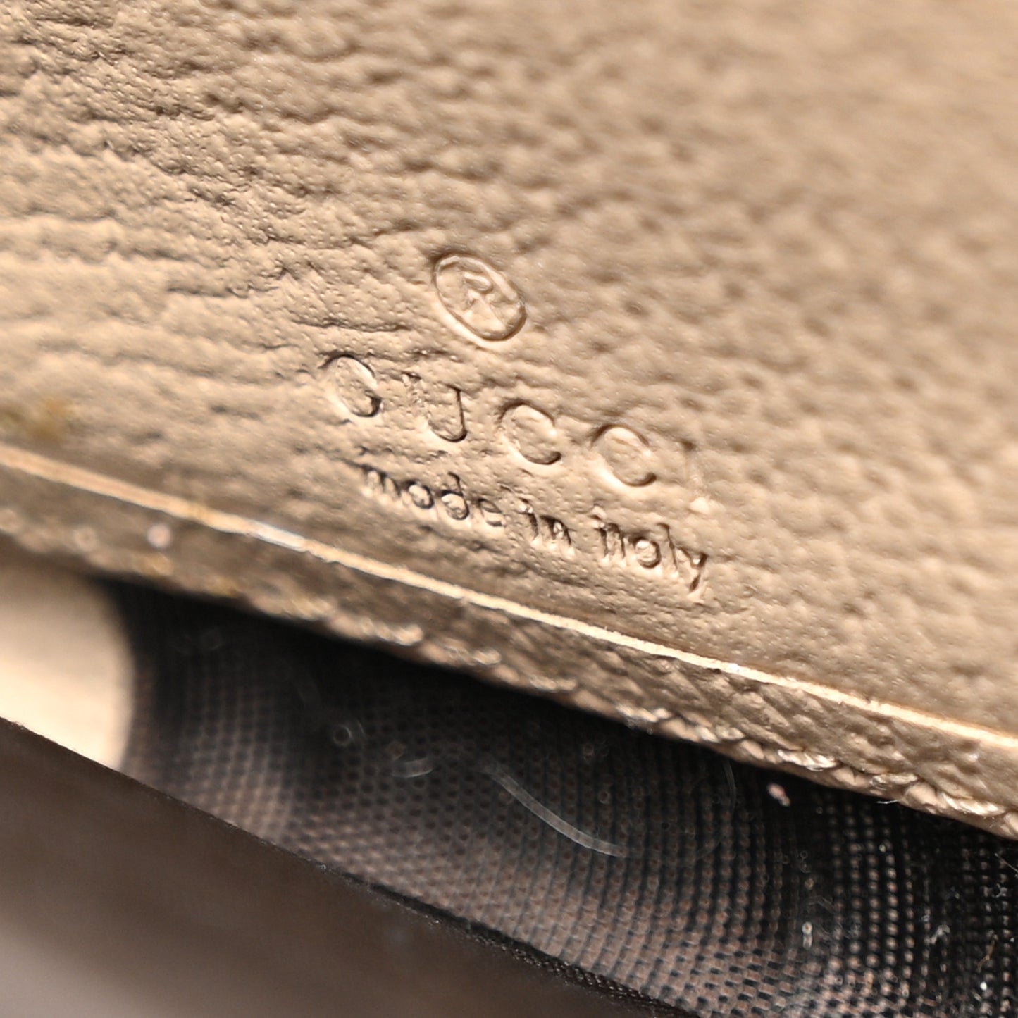 GG Supreme Monogram Textured Dollar Calfskin Web Ophidia Zip Around Wallet Beige Mystic White Oatmeal