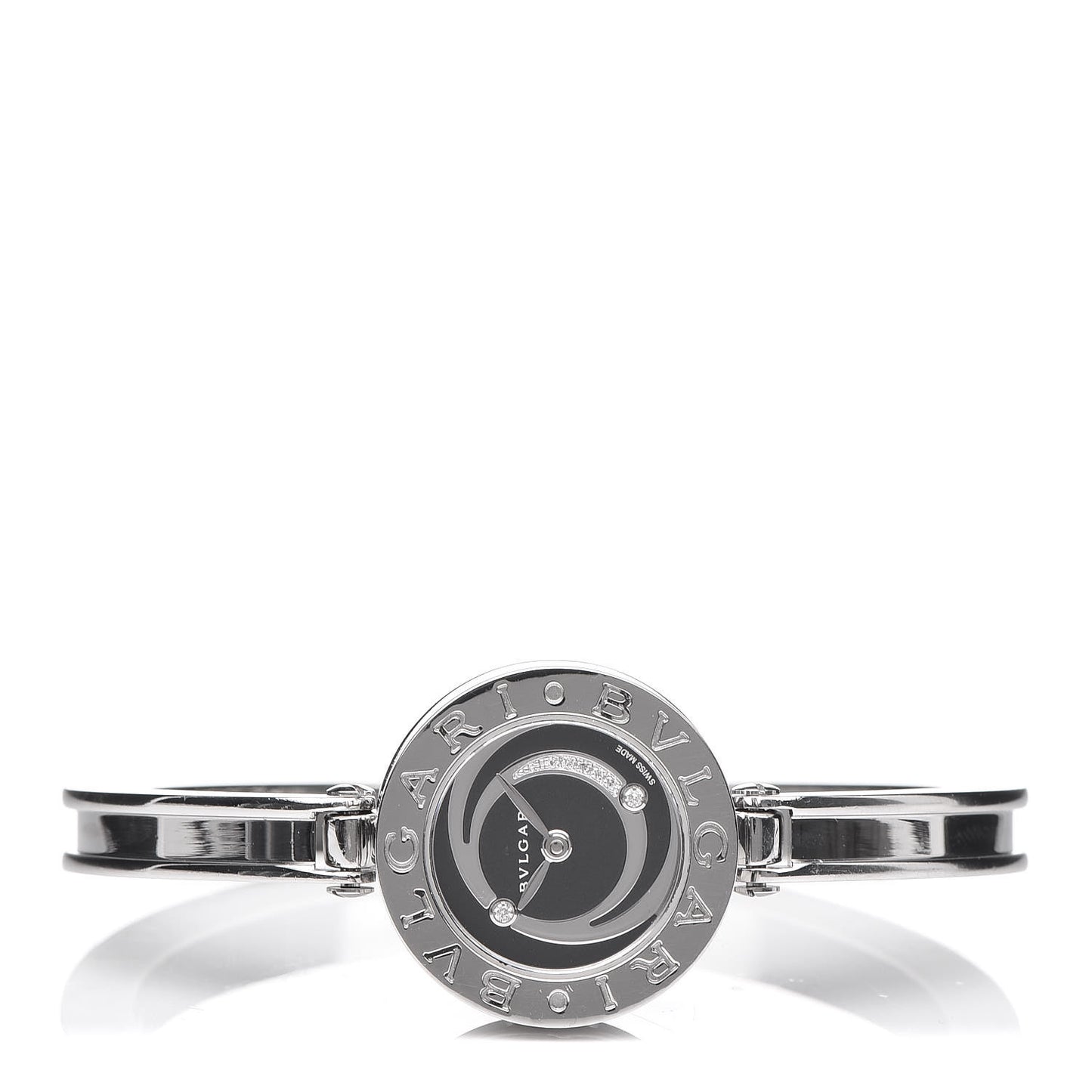 Stainless Steel Diamond 22mm B.Zero1 Quartz Watch Black