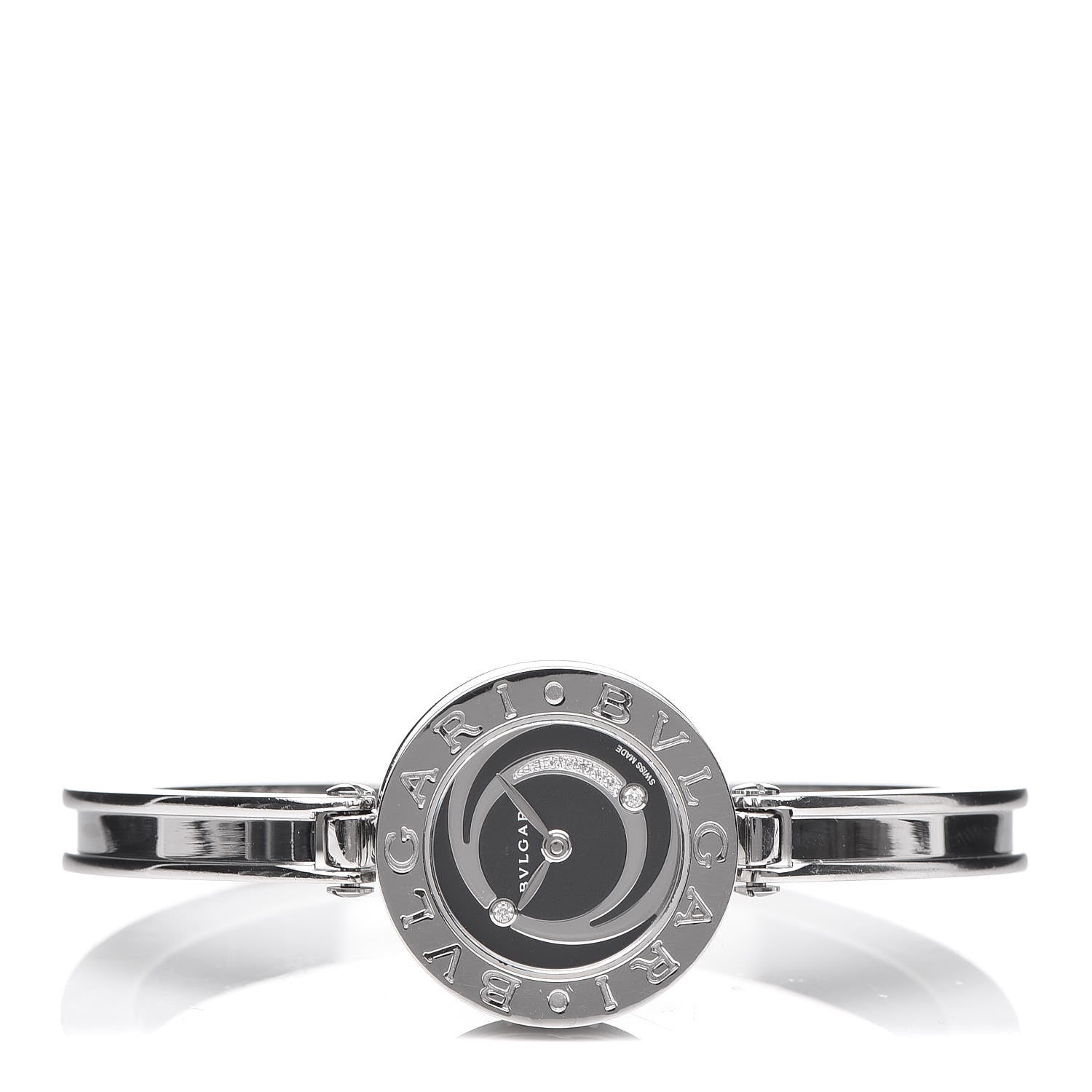Bulgari Stainless Steel Diamond 22mm B.Zero1 Quartz Watch Black 4 of 9
