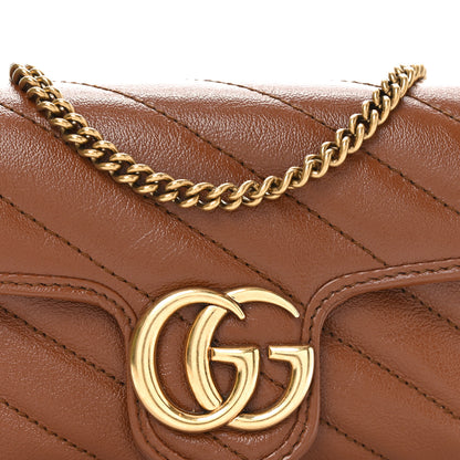 Gucci Azalea Calfskin Matelasse Diagonal Super Mini GG Marmont Shoulder Bag Cuir 8 of 11