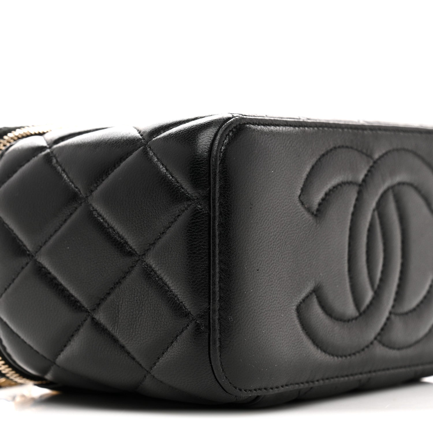 Chanel Lambskin Quilted Small CC Vanity Case Black 9 of 14